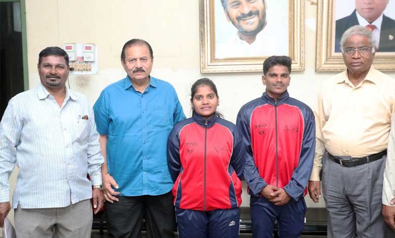 Telangana News | Telangana’s P. Samyuktha and P. Koushik Selected for Indian Team in Tug of War World Outdoor Championship 2024