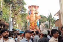 Shobayatra of Hyderabad’s 70-foot tall Ganesh idol underway