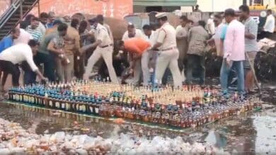 Liquor Addicts in AP Seize Opportunity Amid Police Destruction of Illicit Alcohol