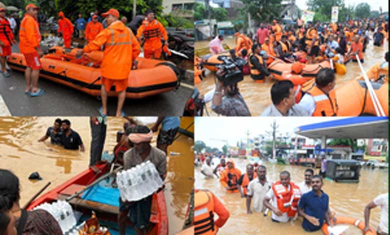 Andhra Pradesh News | Rescue, relief operation intensified flood-hit Vijayawada