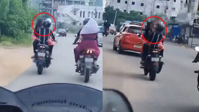 Viral Video Shows Couple Behaves Inappropriately on Bike in the Middle of the Road in Hyderabad