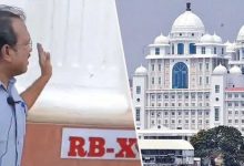 Hussain Sagar Buffer Zone: RB-X Markings on Secretariat and GHMC Buildings