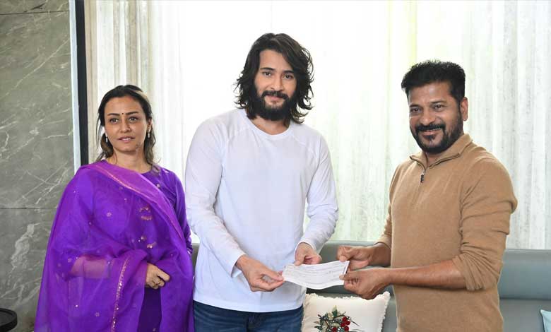 Superstar Mahesh Babu Meets Revanth Reddy, Donates ₹50 Lakh for Flood Victims