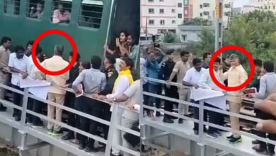 Andhra News | Shocking Video Reveals Narrow Escape for CM Chandrababu Naidu on Railway Track