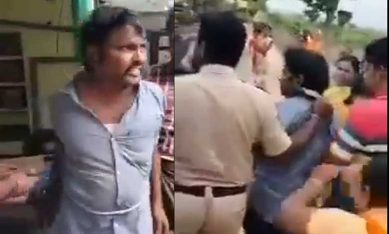 Fury in Nandyal:Suspect in Attempted Rape Incident Overpowered and Beaten by Locals