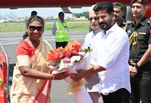 President Droupadi Murmu Arrives in Hyderabad