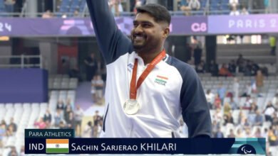 World champion Sachin Khilari wins silver in men's shot put (F46) in Paralympics