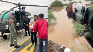 Airdropping of food, water begins in flood-hit Vijayawada