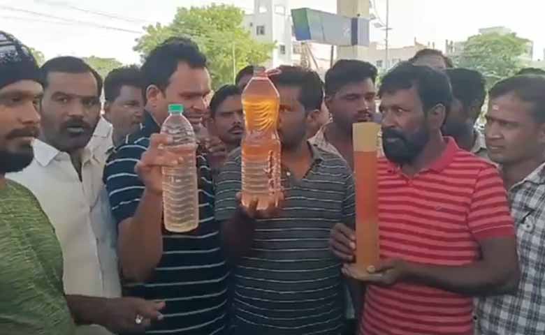 Water in Petrol Leads to Vehicle Repairs: Protest Erupts at HP Filling Station