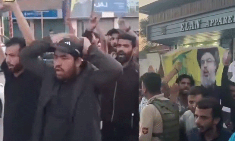 Protests in J&K's Budgam over killing of Hezbollah leader Hassan Nasrallah