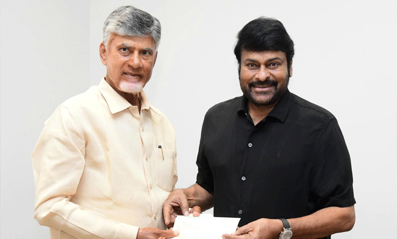 Father-Son Duo Chiranjeevi and Ram Charan Extend Humanitarian Support with ₹1 Crore Donation for Flood Relief