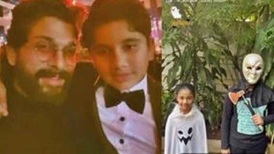 Allu Arjun’s son Ayaan takes his ‘Pushpa’ axe for Halloween