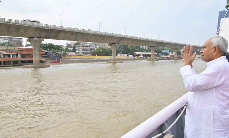 CM Nitish Kumar inspects Ganga Ghats, arrangements ahead of Chhath Puja in Patna