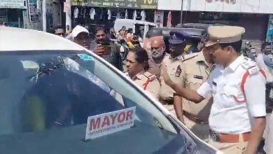 Mayor of Chittoor in Heated Argument with Traffic CI