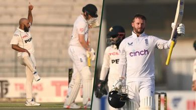 England stumbles to 239-6 after Duckett hits robust ton in 2nd test against Pakistan