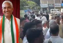 Telangana Cong leader protests over key follower’s murder in BRS stronghold