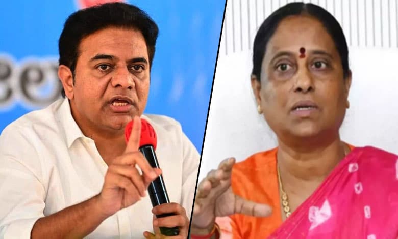 BRS leader K T Rama Rao files Rs 100 cr defamation suit against Telangana Minister Surekha