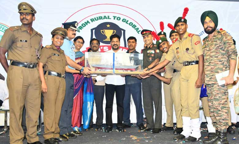 Hyderabad News | Chief Minister Commends NCC Cadets at Sports Cup Event