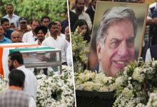 Tearful Farewell to legendary business tycoon Ratan Tata