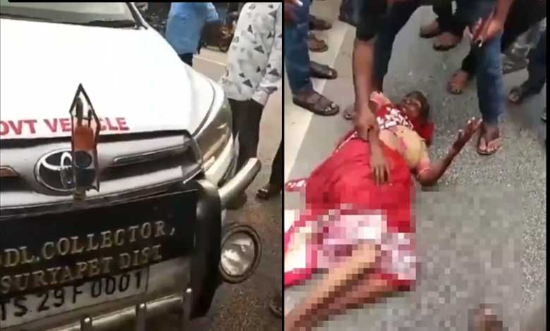 Telangana News | Elderly Woman Seriously Injured in Accident Involving Suryaapet Additional Collector's Car