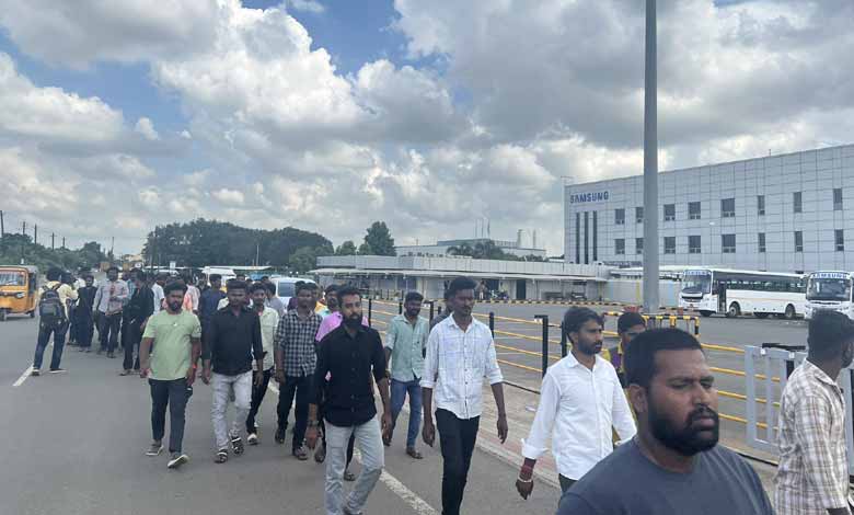 Tension near Samsung plant in Chennai after police crackdown on striking workers