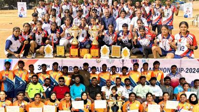 Telangana Teams Secure Bronze at 34th Junior National Throwball Championship 2024