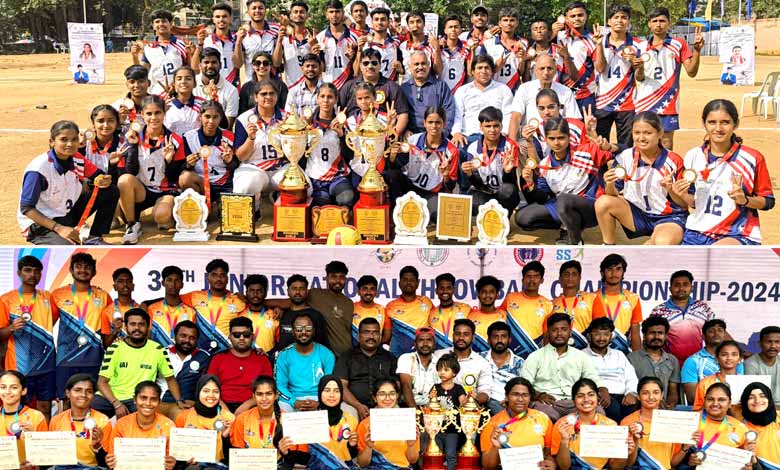 Telangana Teams Secure Bronze at 34th Junior National Throwball Championship 2024