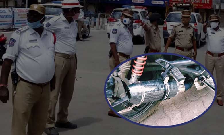 Hyderabad Traffic Police Launch Special Campaign Against Loud Silencers