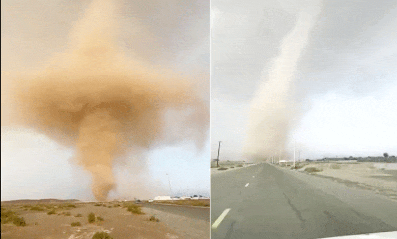 Watch: Viral Video of Dust Devil and Lightning Display in UAE