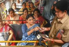 YS Sharmila travels in bus, reminds CM Naidu of poll promise