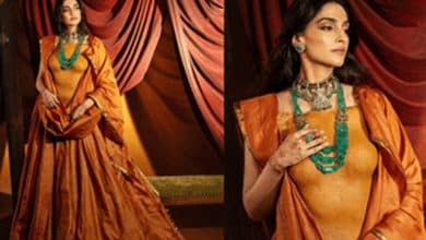 Sonam flaunts body ornament made of Karnataka’s red soil, Multani clay to celebrate connection with ‘earth’