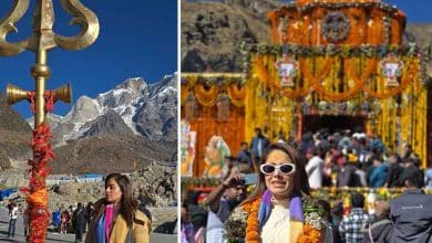 'Blessed' Nushrratt shares glimpses from maiden Kerdarnath, Badrinath darshan