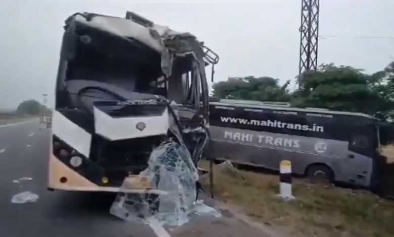 Bus Collision in Suryapet District of Telangana Leaves 30 Injured