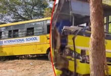 School Bus Crashes into Tree in Medchal, 40 Students Injured