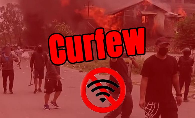 Curfew imposed in Manipur mobile internet suspended