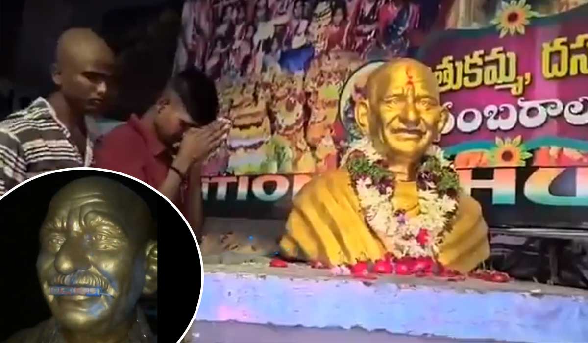 Young Men Apologize After Diwali Incident with Gandhi Statue in Hyderabad