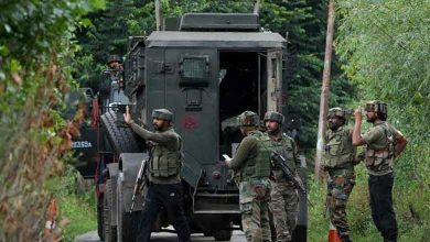 Two militants killed 4 security men injured in separate gunbattles in Kashmir