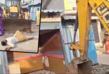 Huzur Nagar Municipal Authorities Demolish Street Vendors' Shops, Leaving Workers in Despair