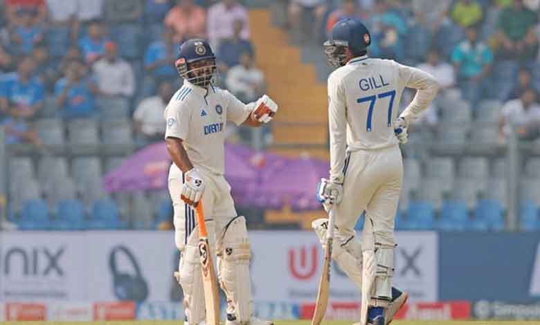 3rd Test: Gill, Pant hammer fifties as India reach 195/5, 40 runs adrift of NZ at lunch