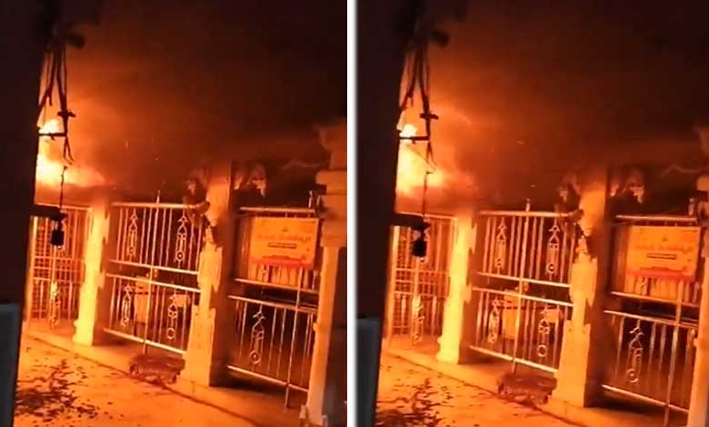 Fire Breaks Out at Lord Venkateshwara Temple in Santosh Nagar, Hyderabad