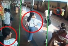 Young Woman Falls onto Tracks While Attempting to Board Moving Train