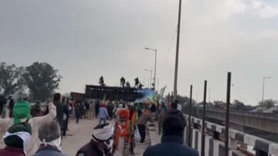 Farmers stopped at Punjab-Haryana border; teargas shells fired