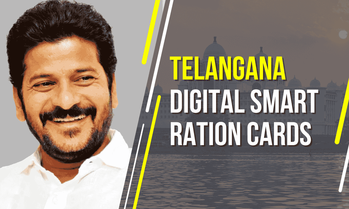 Chief Minister Revanth Reddy reviews designs for Telangana’s new smart ration cards.