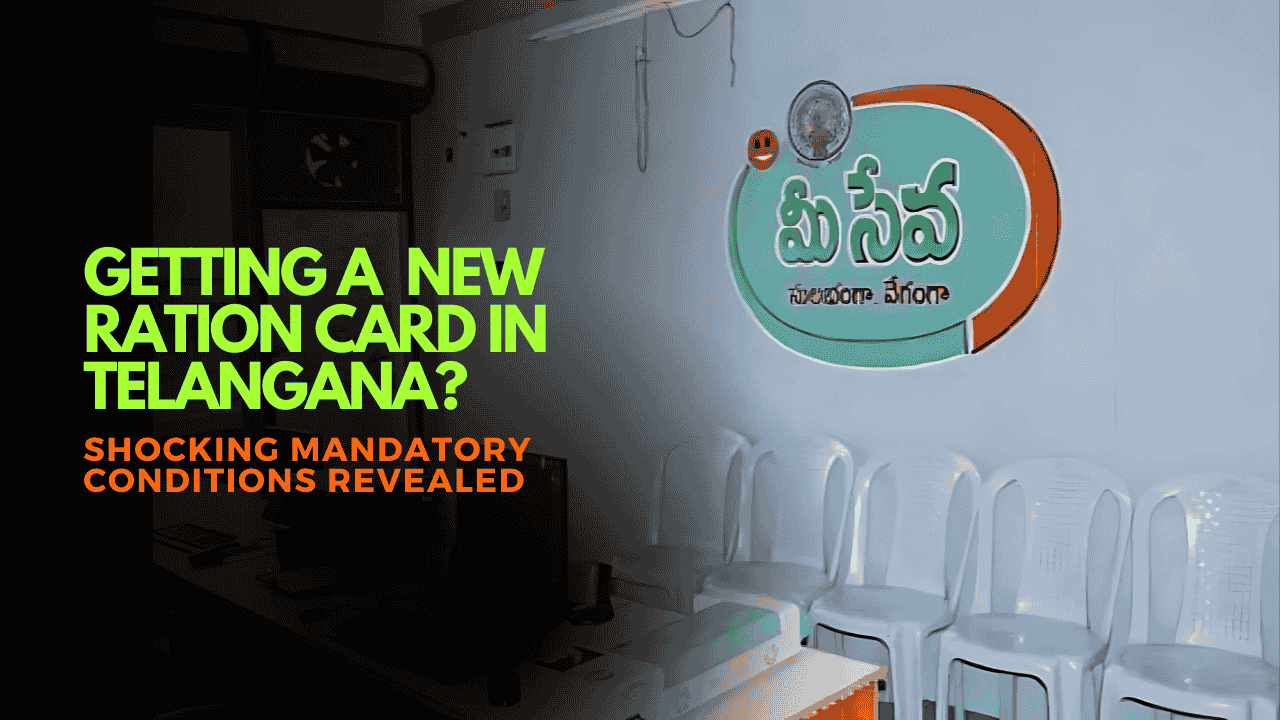 Long queues at MeeSeva centers in Telangana as applicants rush to submit mandatory documents for new ration cards.