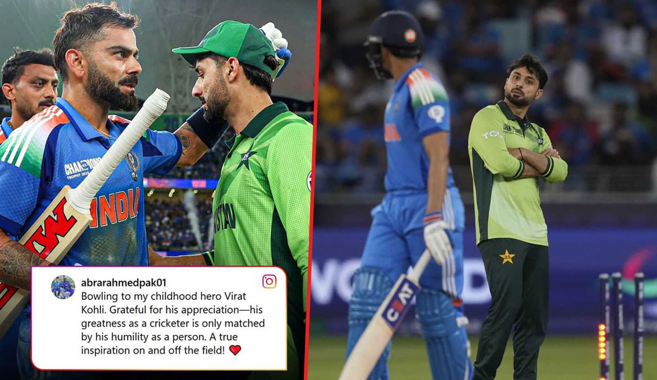 Pakistan Spinner Abrar Ahmed Praises Virat Kohli After Viral Champions Trophy Moment