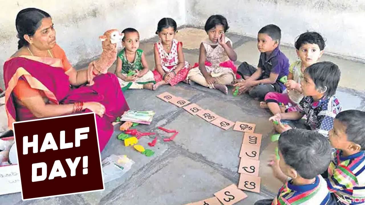 Telangana Anganwadi Schools to Operate Half-Day from March 15