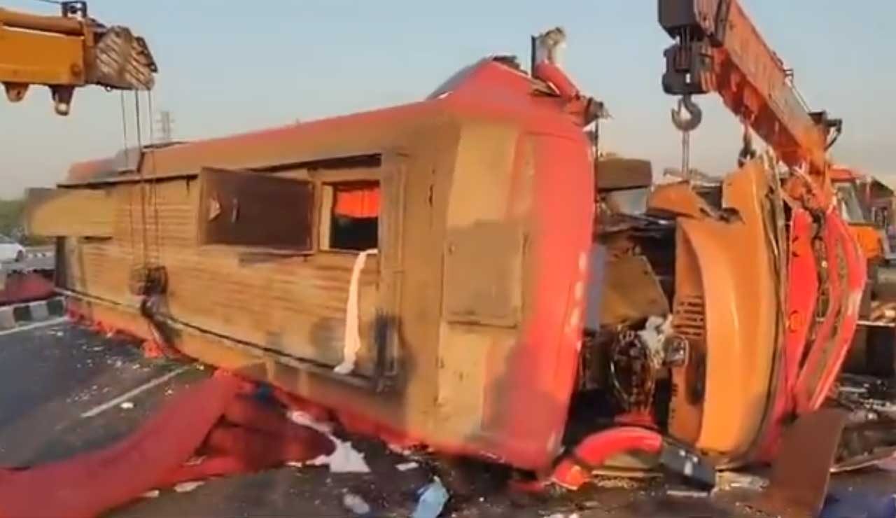 Tragic Accident in Andhra Pradesh: Bus Hits Cement Lorry, 3 Lives Lost, 8 Injured