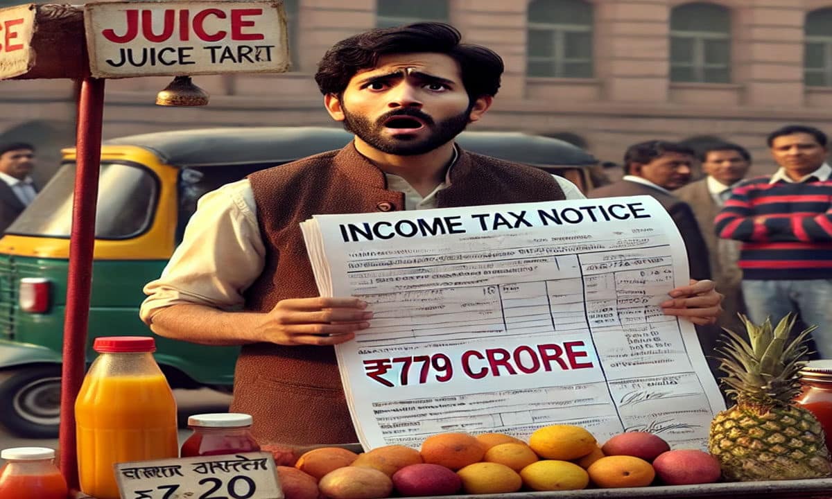 ₹7.79 Crore Tax Notice to a Juice Seller Earning ₹400 a Day – Mistake or Scam? The Nation Wants to Taste That Juice