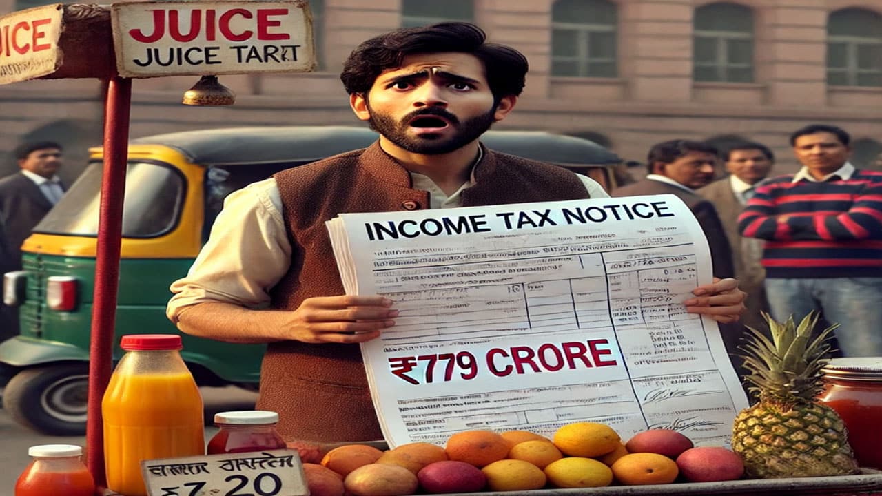 ₹7.79 Crore Tax Notice to a Juice Seller Earning ₹400 a Day – Mistake or Scam? The Nation Wants to Taste That Juice