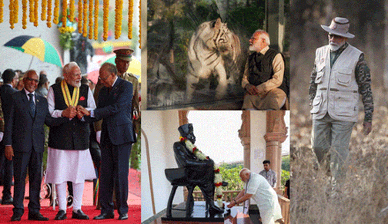 Visit to Mauritius, RSS HQ, Gir Park and more: How PM Modi’s March schedule looked like
